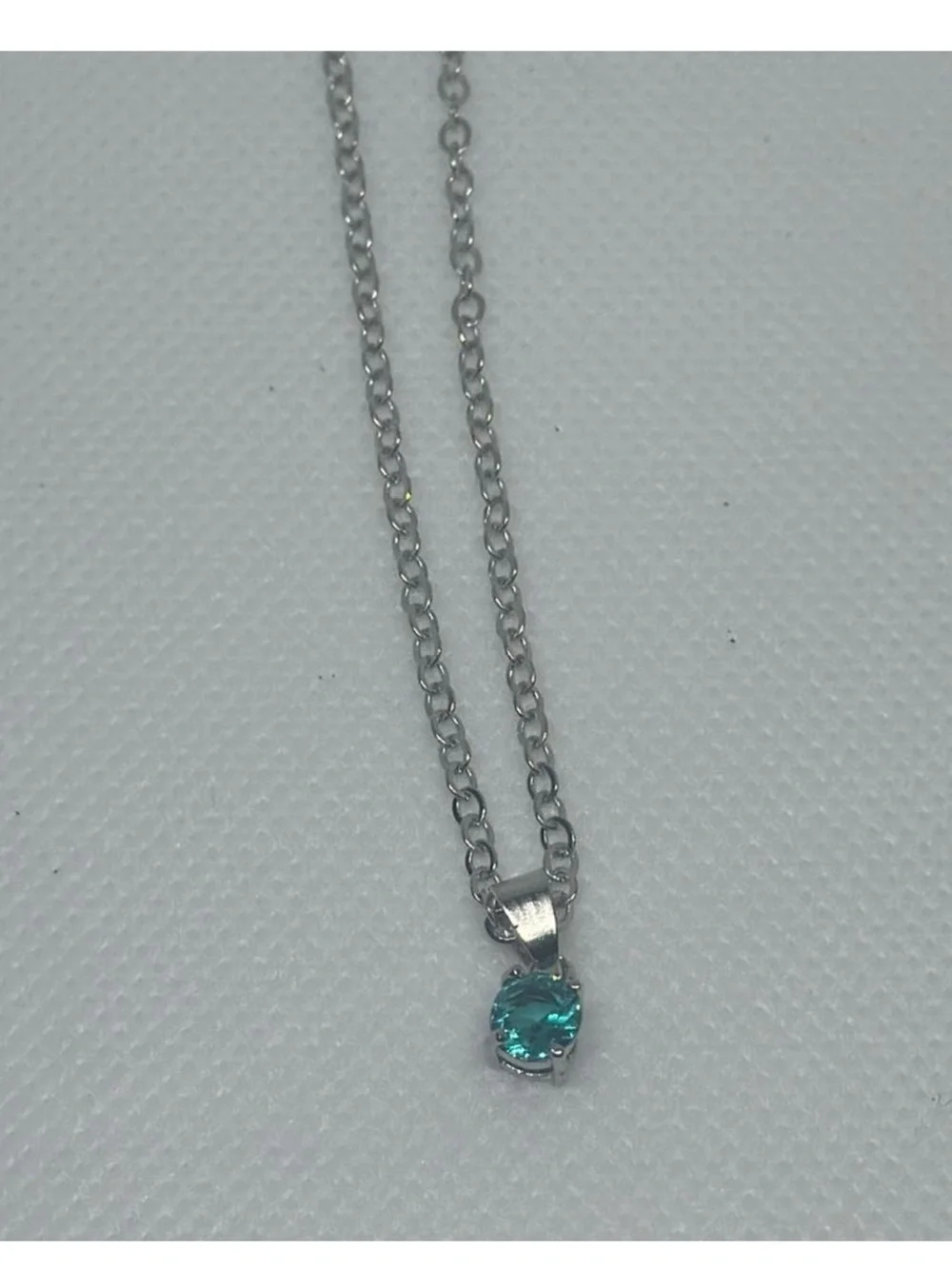 NWT EFFY Silver Teal Green Gemstone Necklace 18”